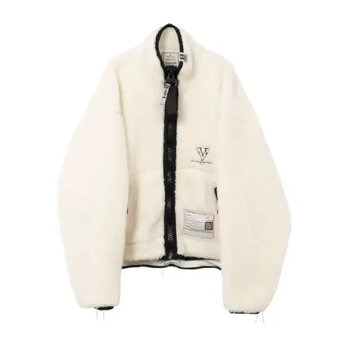 Front view of Maison MIHARA YASUHIRO Fleece Zip-Up Jacket with full zipper