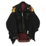 Front view of Maison MIHARA YASUHIRO layered denim jacket in premium cotton denim