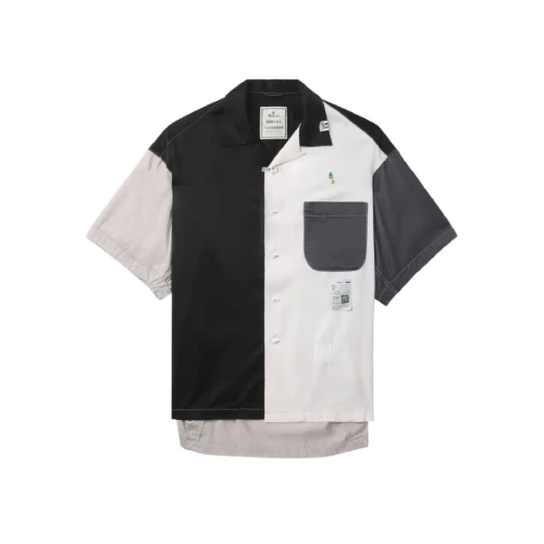 Front view of Maison Mihara Yasuhiro Colour-Block Shirt featuring premium multi-panel design