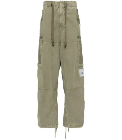 Front view of Maison Mihara Yasuhiro Cotton Cargo Pants with functional cargo pockets