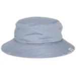 Front view of Maison Mihara Yasuhiro Distressed-Effect Cotton Bucket Hat with vintage-inspired finish