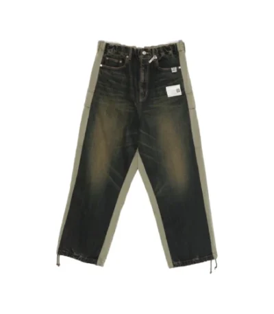Front view of Maison Mihara Yasuhiro Elasticated-Waistband Trousers with relaxed fit
