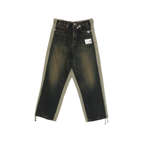 Front view of Maison Mihara Yasuhiro Elasticated-Waistband Trousers with relaxed fit