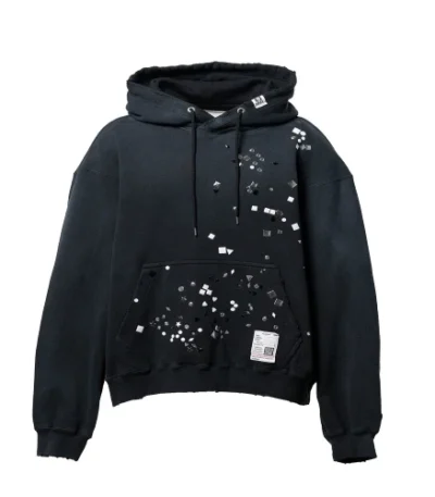 Maison MIHARA YASUHIRO Embellished Hoodie front view with premium embellished design