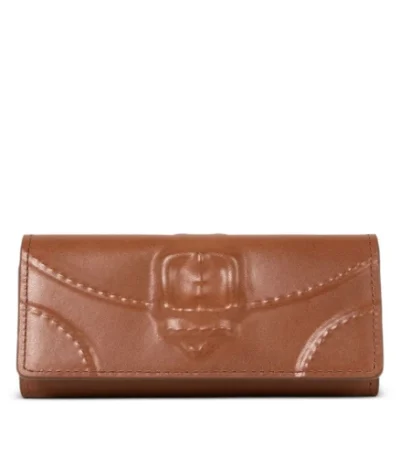 Front view of Maison Mihara Yasuhiro Embossed-Leather Key Case with premium textured finish