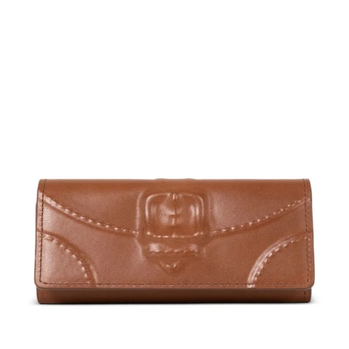 Front view of Maison Mihara Yasuhiro Embossed-Leather Key Case with premium textured finish