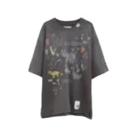 Front view of Maison Mihara Yasuhiro Graphic-Print Distressed T-Shirt with vintage-inspired artwork