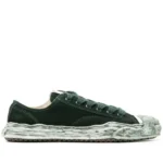Front view of Maison Mihara Yasuhiro Hank Low-Top Sneakers featuring premium canvas construction