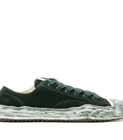 Front view of Maison Mihara Yasuhiro Hank Low-Top Sneakers featuring premium canvas construction
