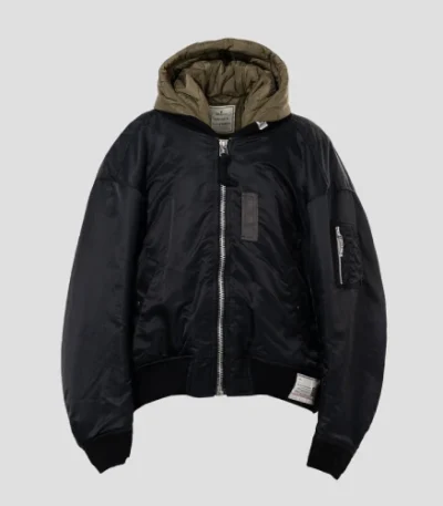 Maison Mihara Yasuhiro Hooded Bomber Jacket front view