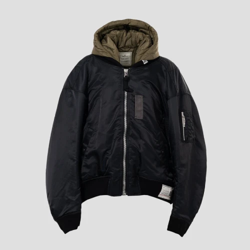 Maison Mihara Yasuhiro Hooded Bomber Jacket front view