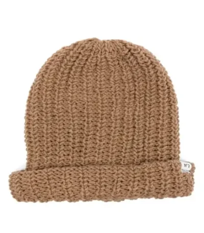 Front view of Maison Mihara Yasuhiro Knitted Beanie with premium fine-knit construction