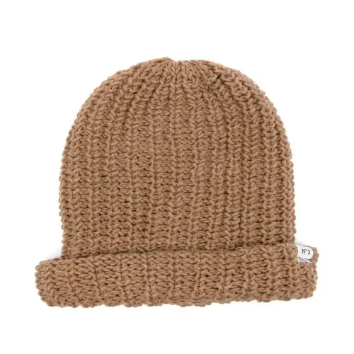 Front view of Maison Mihara Yasuhiro Knitted Beanie with premium fine-knit construction
