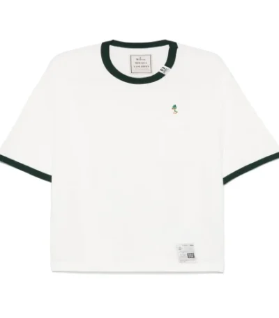 Front view of Maison Mihara Yasuhiro Leon-Embroidered T-Shirt with premium embroidered detail