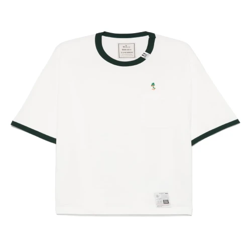 Front view of Maison Mihara Yasuhiro Leon-Embroidered T-Shirt with premium embroidered detail