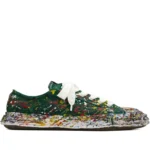 Front angle of Maison Mihara Yasuhiro Peterson 23 Sneakers featuring sculpted rubber outsole