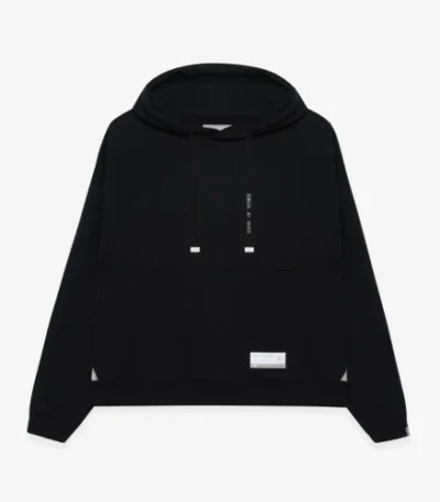 Front view of Maison Mihara Yasuhiro S.O.S Standard Black Hoodie