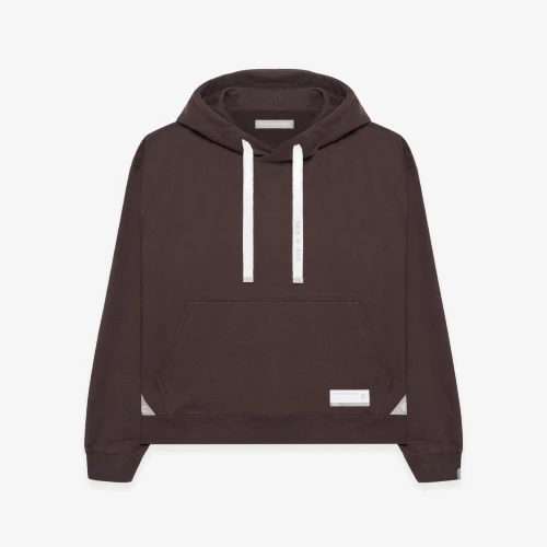 Maison Mihara Yasuhiro S.O.S Standard Burgundy Hoodie Fron View
