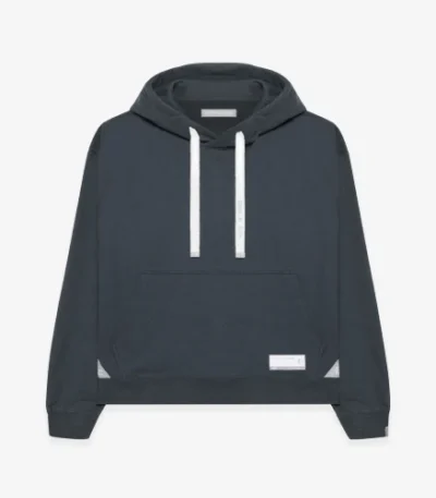 Front view of Maison Mihara Yasuhiro S.O.S Standard Grey Hoodie