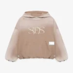 Front view of Maison Mihara Yasuhiro S.O.S Sun Faded Like Beige Hoodie