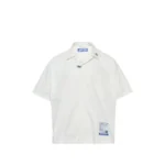 Front view of Maison Mihara Yasuhiro Short-Sleeve Shirt in premium cotton