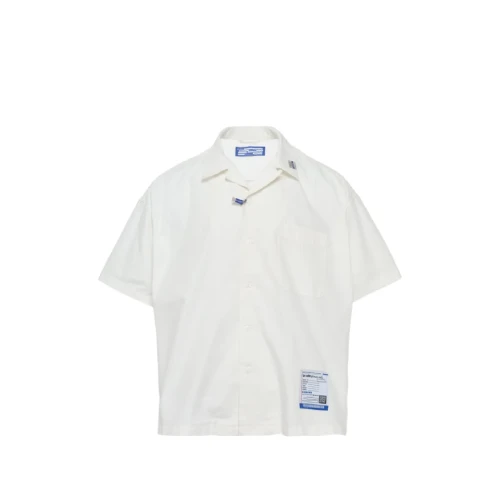 Front view of Maison Mihara Yasuhiro Short-Sleeve Shirt in premium cotton