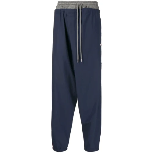 Front view of Maison Mihara Yasuhiro Straight-Leg Track Pants with relaxed fit