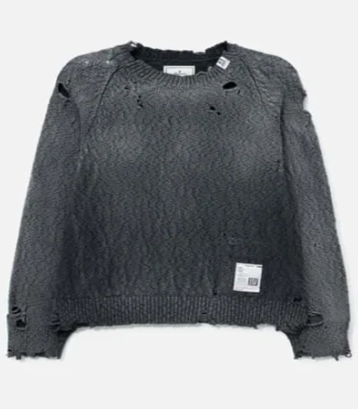 Front view of Maison Mihara Yasuhiro Sun Faded Like Knit Sweater