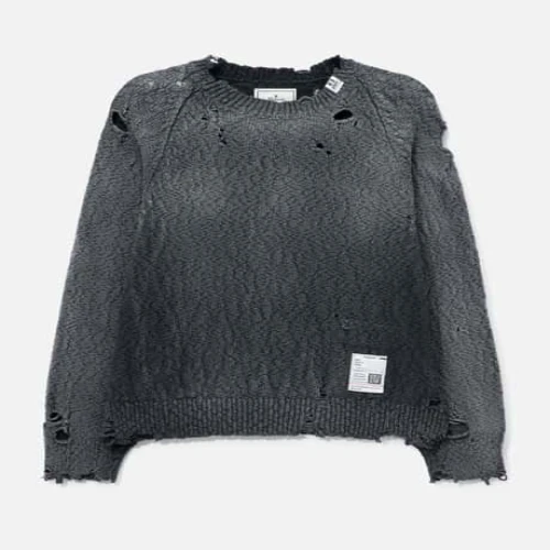 Front view of Maison Mihara Yasuhiro Sun Faded Like Knit Sweater