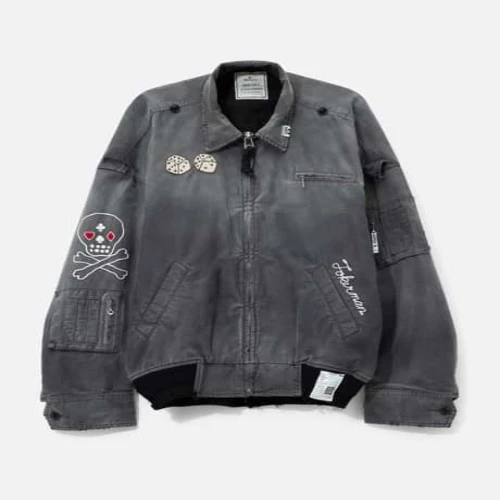 Front view of Maison Mihara Yasuhiro Sun Faded Like Military Jacket