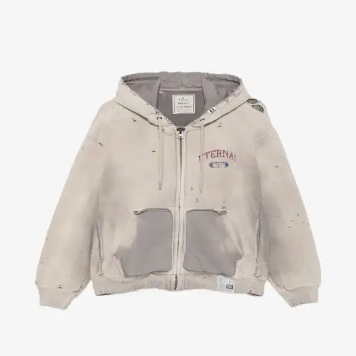 Maison Mihara Yasuhiro Distressed Sun-Faded Hoodie front view