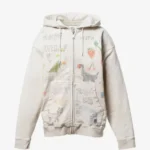 Maison Mihara Yasuhiro Doodle Printed Zip-up Hoodie front view