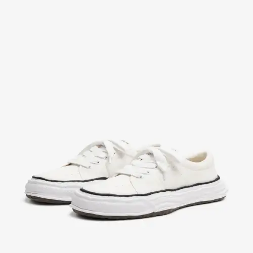 Maison Mihara Yasuhiro Canvas Low-Top Sneakers Front View Front view of Maison Mihara Yasuhiro Canvas Low-Top Sneakers