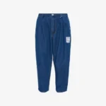 Front view of Maison Mihara Yasuhiro Wide Tapered Trousers highlighting their distinctive leg shape.