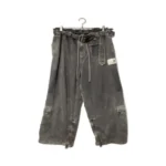 Front view of distressed flight pants with a relaxed utility-inspired silhouette