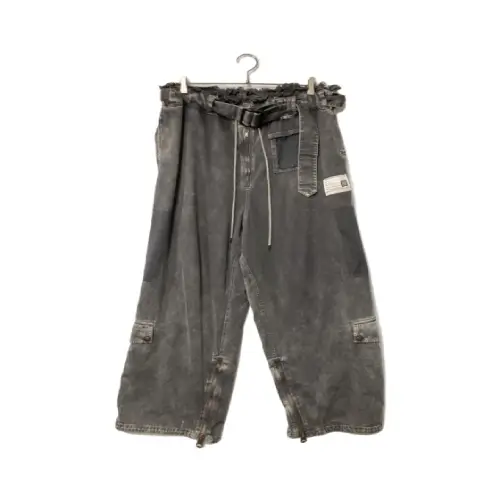 Front view of distressed flight pants with a relaxed utility-inspired silhouette