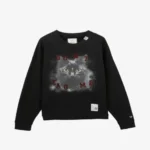 Front view of the Maison Mihara Yasuhiro Cat-Print Sweatshirt highlighting its cat graphic and casual silhouette.