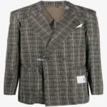 Maison Mihara Yasuhiro Checked-Pattern Blazer front view