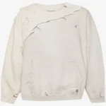 Front view of Maison Mihara Yasuhiro Distressed-Effect Sweatshirt