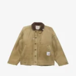 Maison Mihara Yasuhiro distressed faux-shearling-collar jacket front view