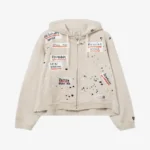 Maison Mihara Yasuhiro Embellished Sticker Zip-up