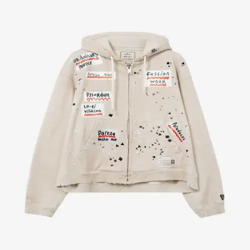 Maison Mihara Yasuhiro Embellished Sticker Zip-up