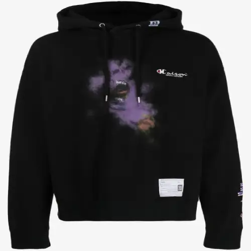 Maison Mihara Yasuhiro Embroidered-Logo Long-Sleeve Hoodie front view