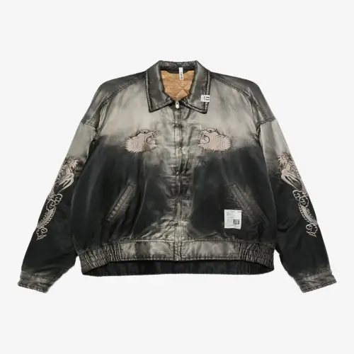 Maison Mihara Yasuhiro embroidered souvenir jacket front view