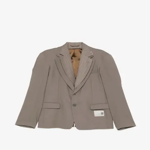 Maison Mihara Yasuhiro Front Layered Wool Jacket front view