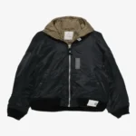 Maison Mihara Yasuhiro hooded bomber jacket front view