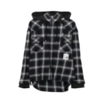 Maison Mihara Yasuhiro Hoodie Combine Checkered Shirt front view