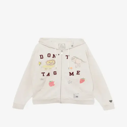 Maison Mihara Yasuhiro Kids Doodle Printed Zip-up Hoodie front view