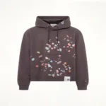 Maison Mihara Yasuhiro Kids Sticker Hoodie in Black front view