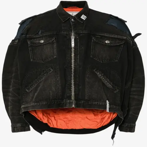 Maison Mihara Yasuhiro layered denim jacket front view